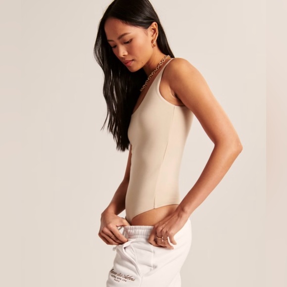 Abercrombie Cotton Blend Seamless Tank Bodysuit - Picture 3 of 7